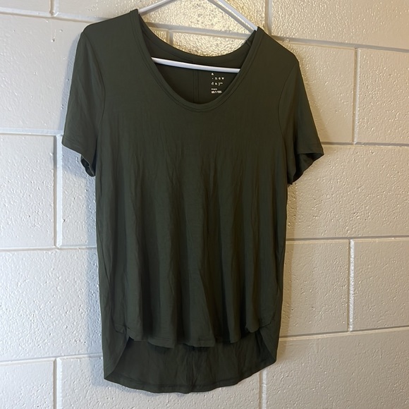 A New Day | Olive Green Scoop Neck Slim Fit Short-Sleeve T-Shirt | Size Small - Picture 5 of 11